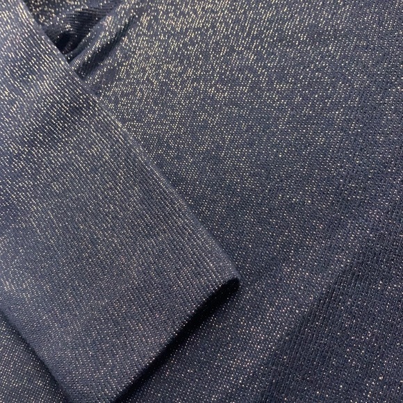 Basic Edition v neck black gold metallic pullover sweater XL women’s - Picture 6 of 9